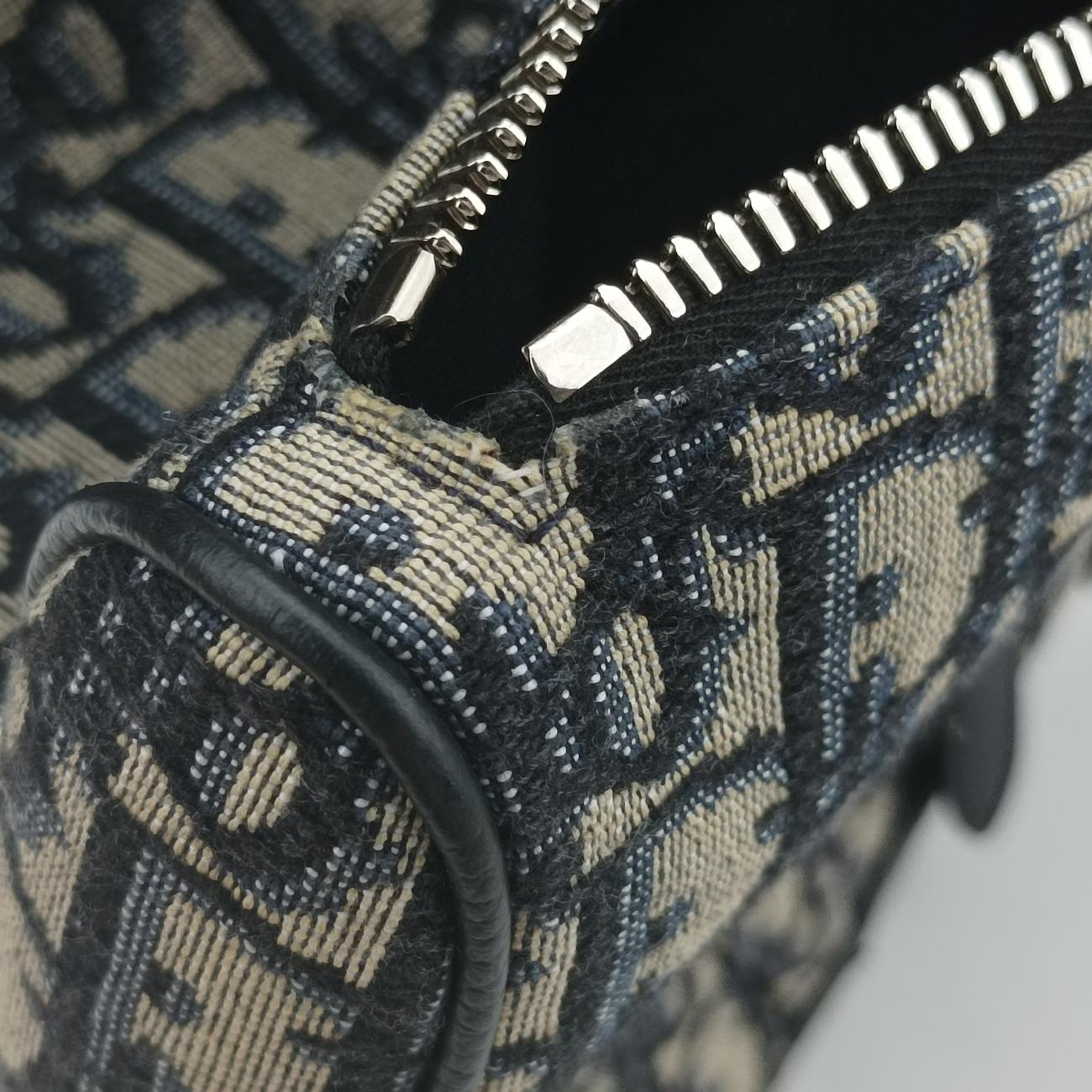 Saddlebags Gray x Navy Jacquard x Leather 21-BO-1210