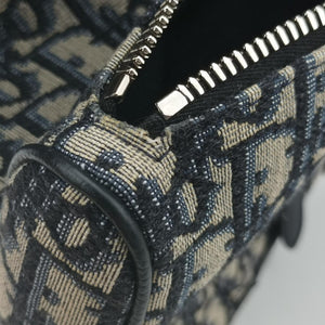 Saddlebags Gray x Navy Jacquard x Leather 21-BO-1210