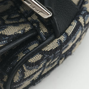 Saddlebags Gray x Navy Jacquard x Leather 21-BO-1210
