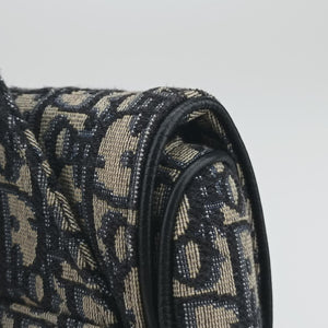 Saddlebags Gray x Navy Jacquard x Leather 21-BO-1210