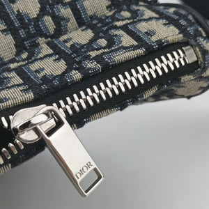 Saddlebags Gray x Navy Jacquard x Leather 21-BO-1210