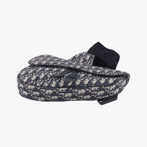 Saddlebags Gray x Navy Jacquard x Leather 21-BO-1210