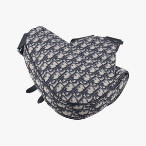 Saddlebags Gray x Navy Jacquard x Leather 21-BO-1210