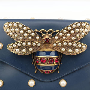 Broadway Pearl Bee Blue Leather D022501839