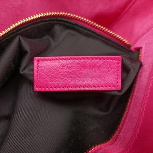 LE 5 À 7Mini Hobo Rose red Leather PLB657228.0122