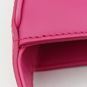 LE 5 À 7Mini Hobo Rose red Leather PLB657228.0122