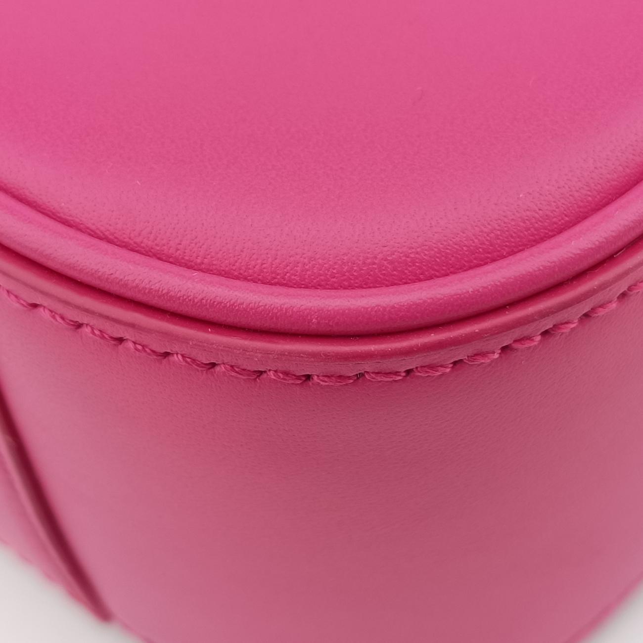 LE 5 À 7Mini Hobo Rose red Leather PLB657228.0122