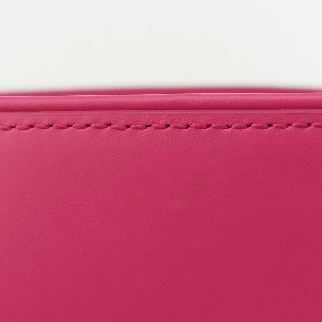 LE 5 À 7Mini Hobo Rose red Leather PLB657228.0122