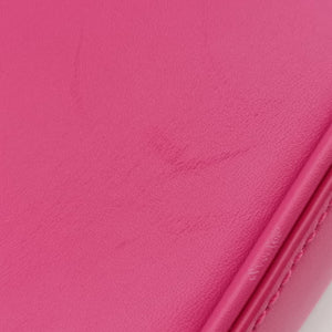 LE 5 À 7Mini Hobo Rose red Leather PLB657228.0122