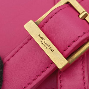 LE 5 À 7Mini Hobo Rose red Leather PLB657228.0122