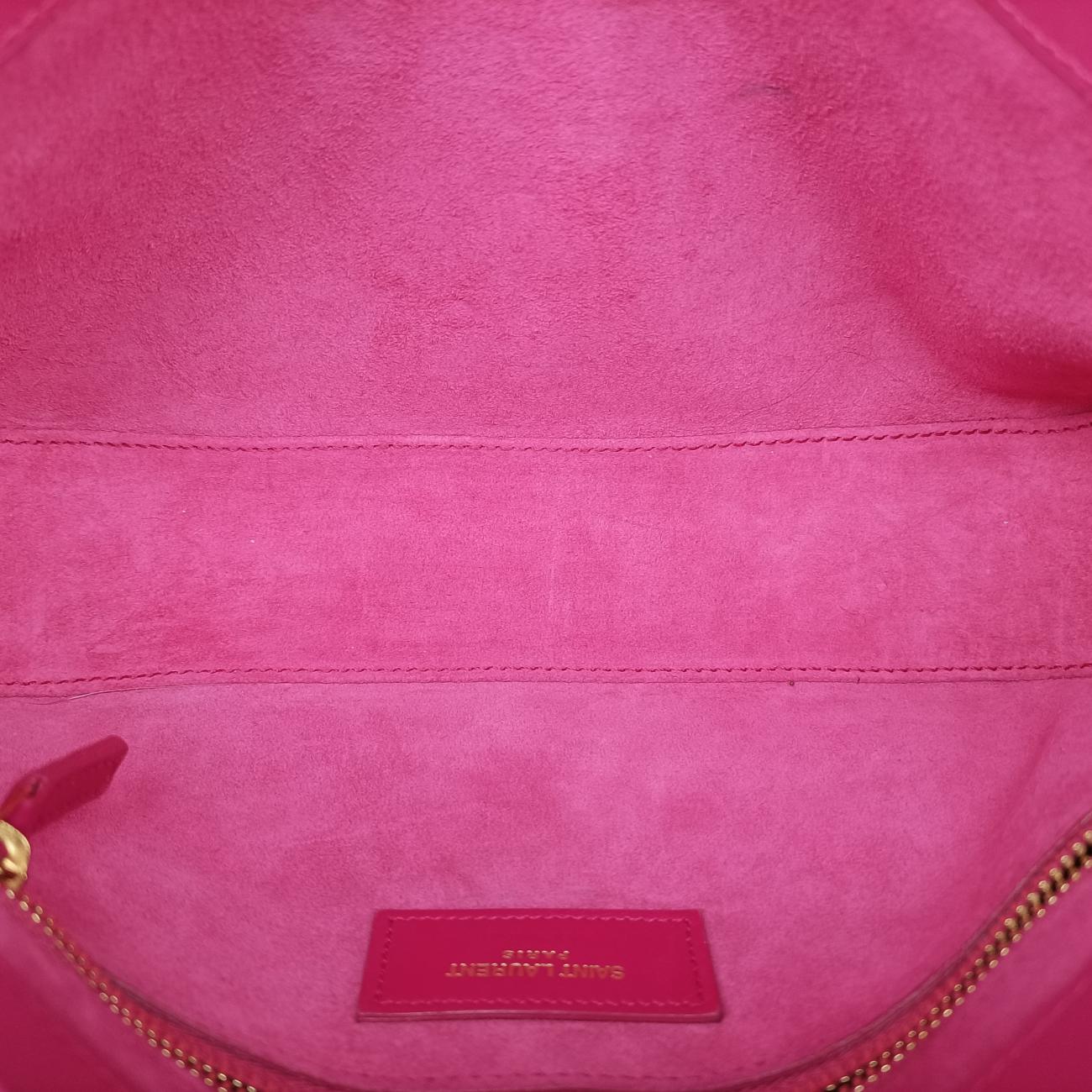 LE 5 À 7Mini Hobo Rose red Leather PLB657228.0122