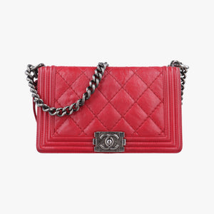 BOY CHANEL Red Leather 18893037