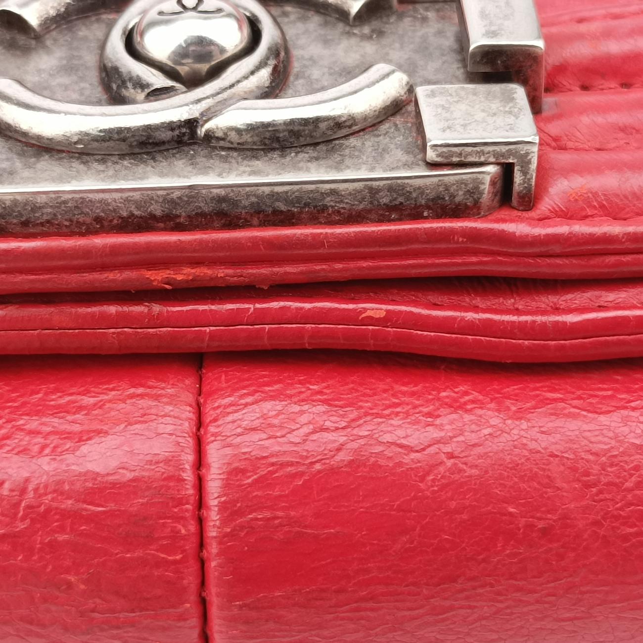 BOY CHANEL Red Leather 18893037