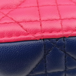 Lady Dior Rose Red x Yellow x Blue lambskin 15-BO-1103