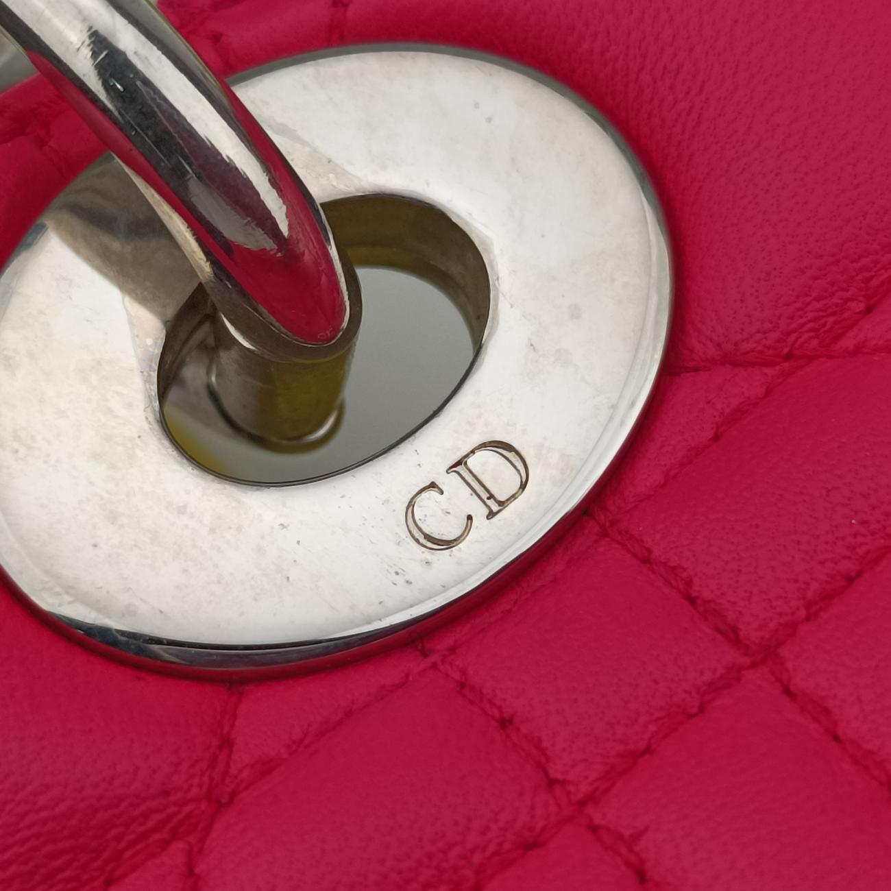 Lady Dior Rose Red x Yellow x Blue lambskin 15-BO-1103
