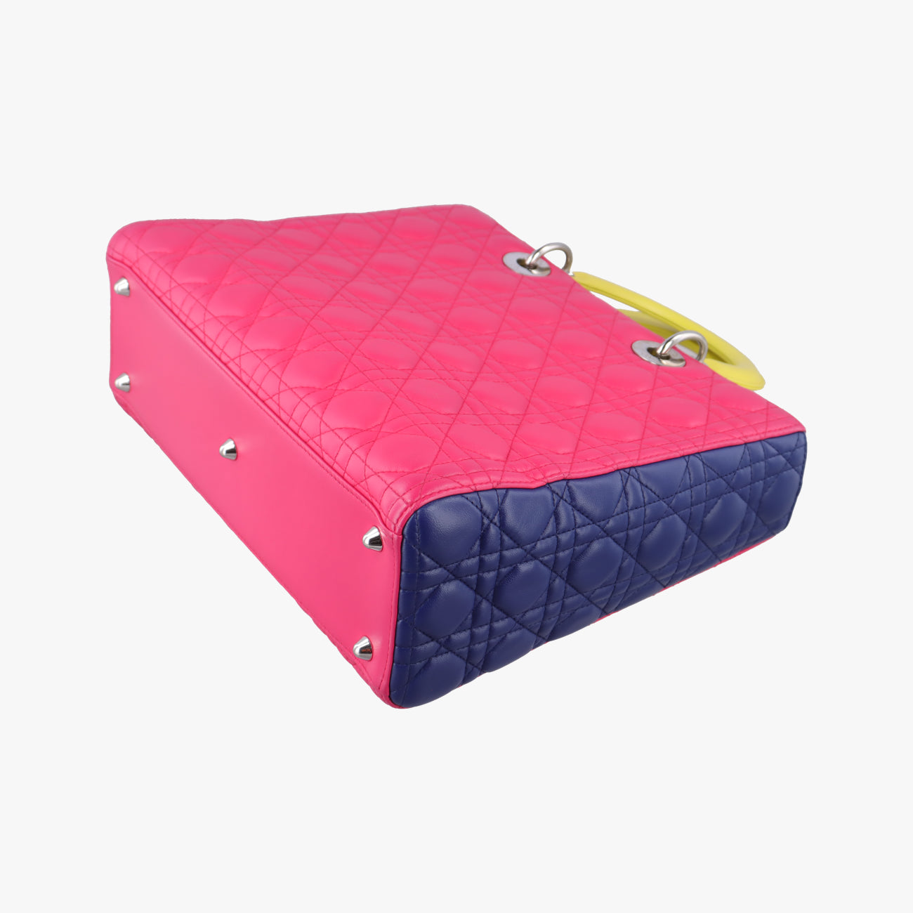 Lady Dior Rose Red x Yellow x Blue lambskin 15-BO-1103