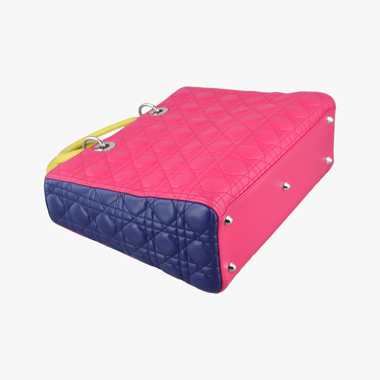 Lady Dior Rose Red x Yellow x Blue lambskin 15-BO-1103