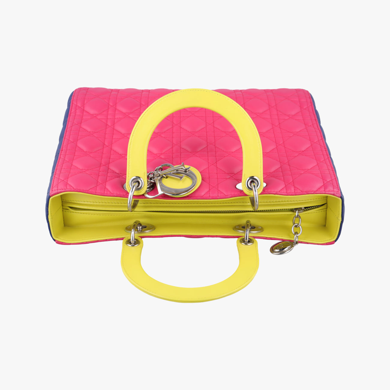 Lady Dior Rose Red x Yellow x Blue lambskin 15-BO-1103