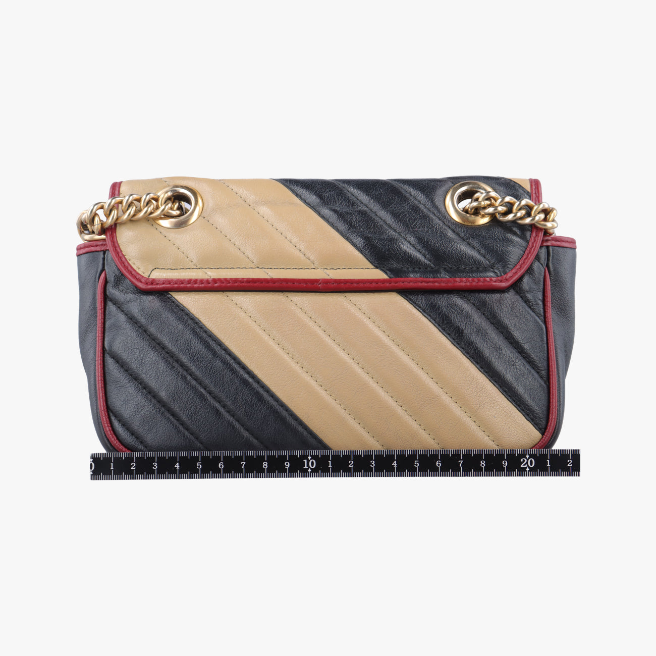 GG Marmont Beige x Black x Red Leather A028870102