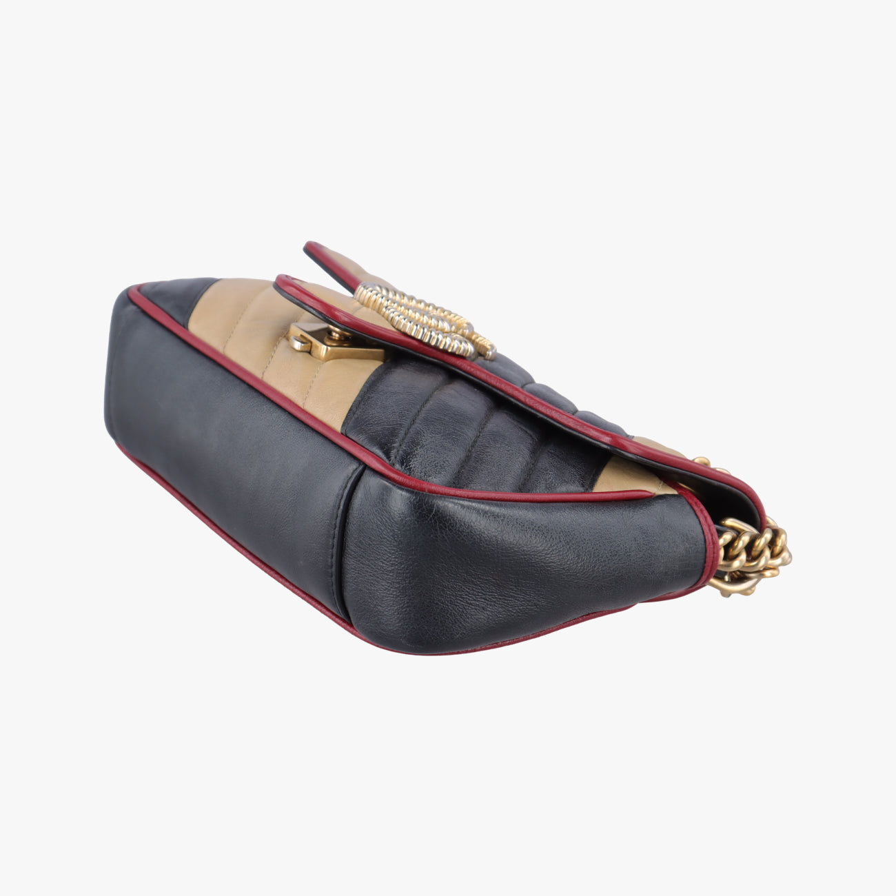 GG Marmont Beige x Black x Red Leather A028870102