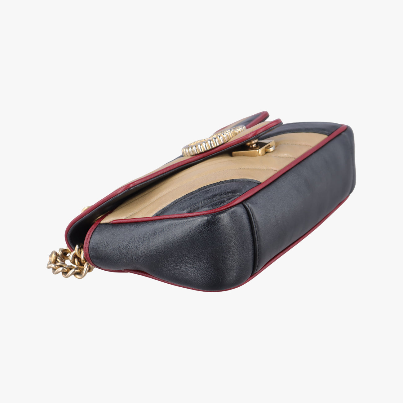 GG Marmont Beige x Black x Red Leather A028870102