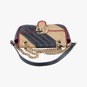 GG Marmont Beige x Black x Red Leather A028870102