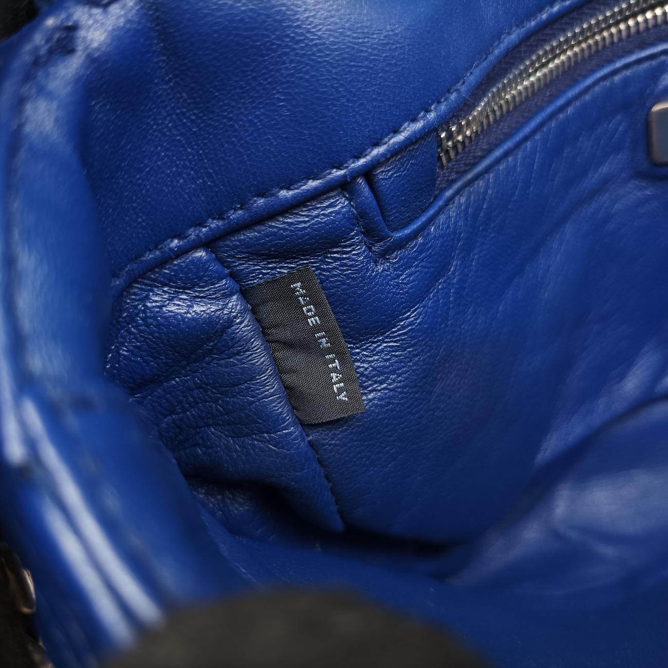Nappa Gaufrette Blue Leather 113