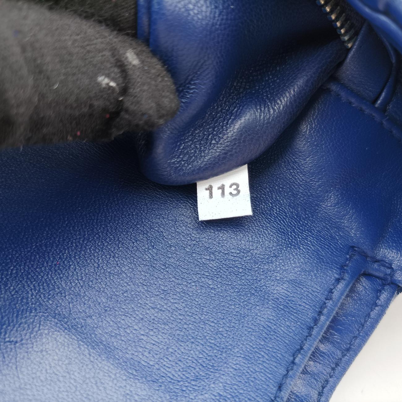 Nappa Gaufrette Blue Leather 113