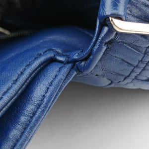 Nappa Gaufrette Blue Leather 113