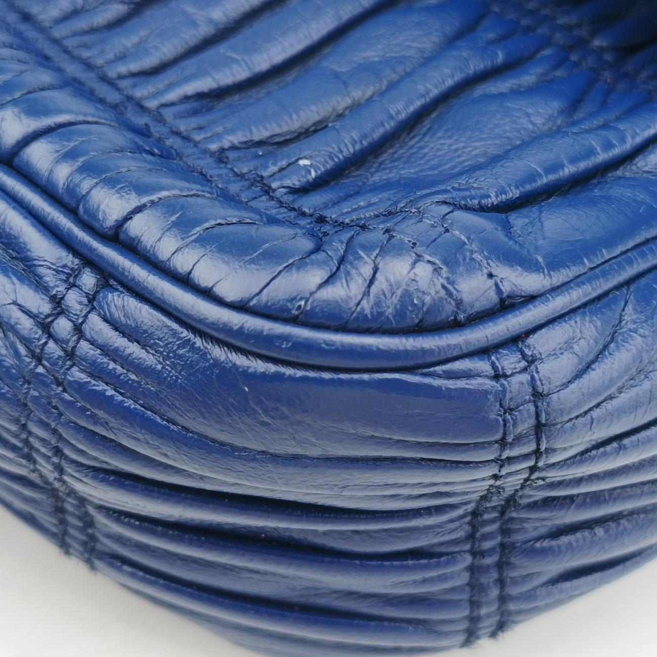 Nappa Gaufrette Blue Leather 113