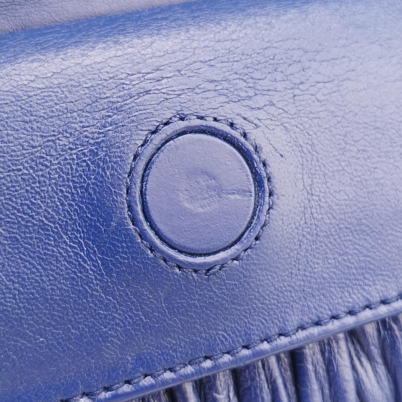 Nappa Gaufrette Blue Leather 113