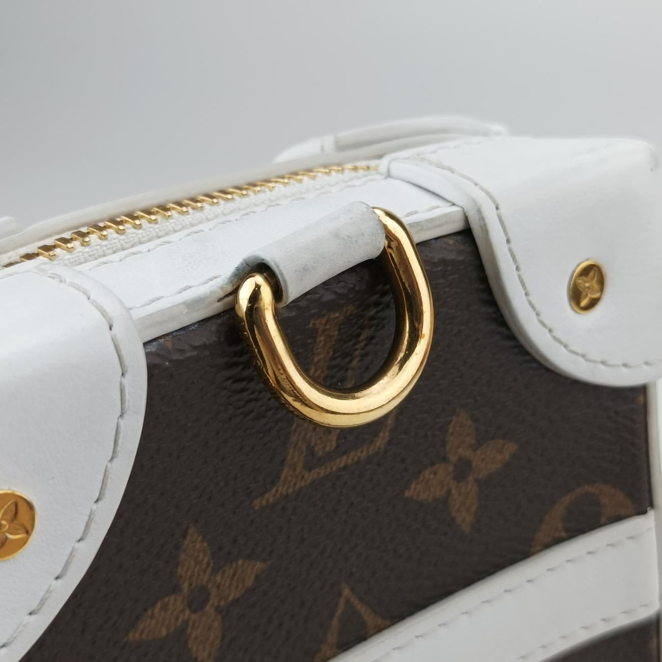 Soft Trunk Phone Box Brown x White Monogram Reverse Canvas TJ4240 ICチップ