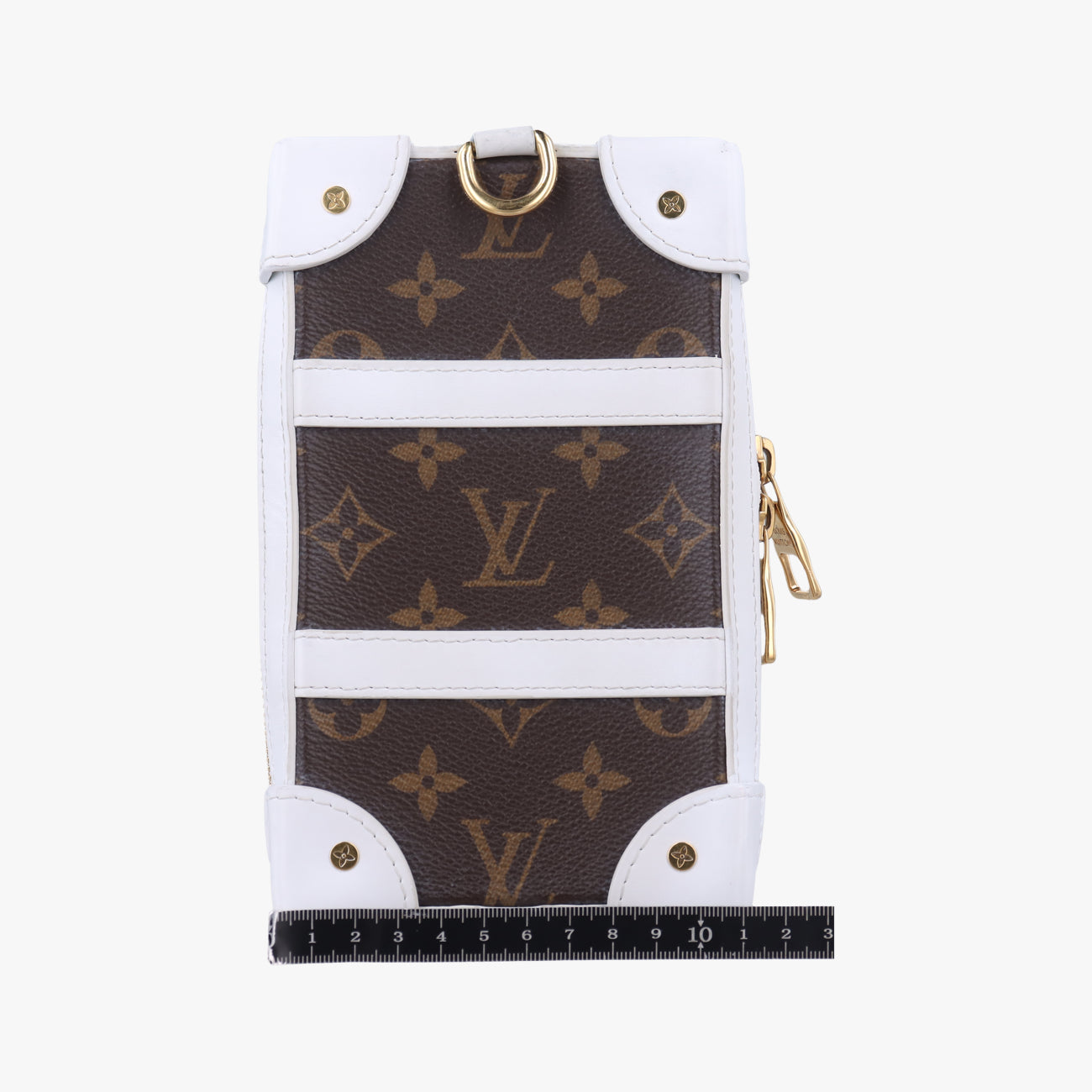 Soft Trunk Phone Box Brown x White Monogram Reverse Canvas TJ4240 ICチップ