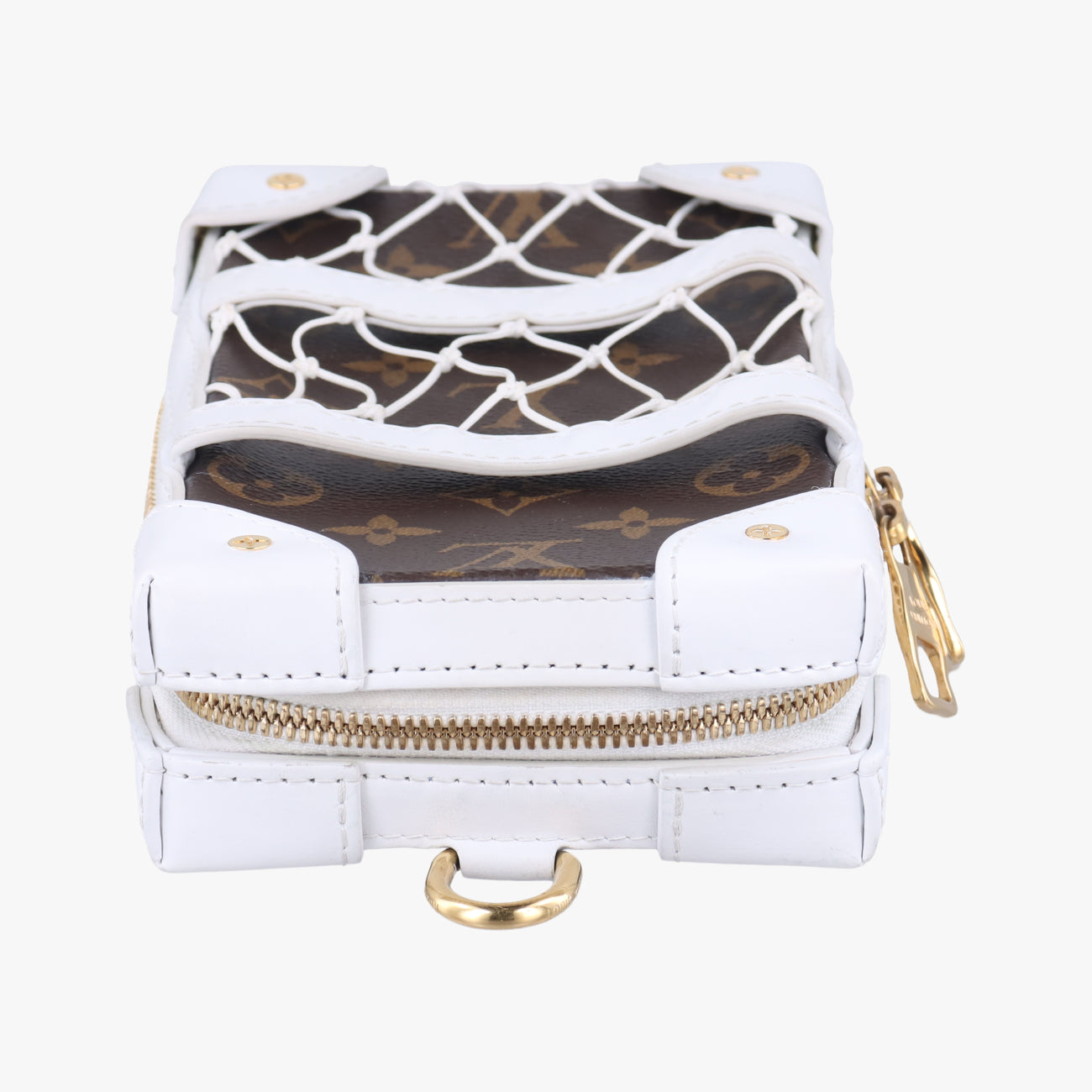 Soft Trunk Phone Box Brown x White Monogram Reverse Canvas TJ4240 ICチップ