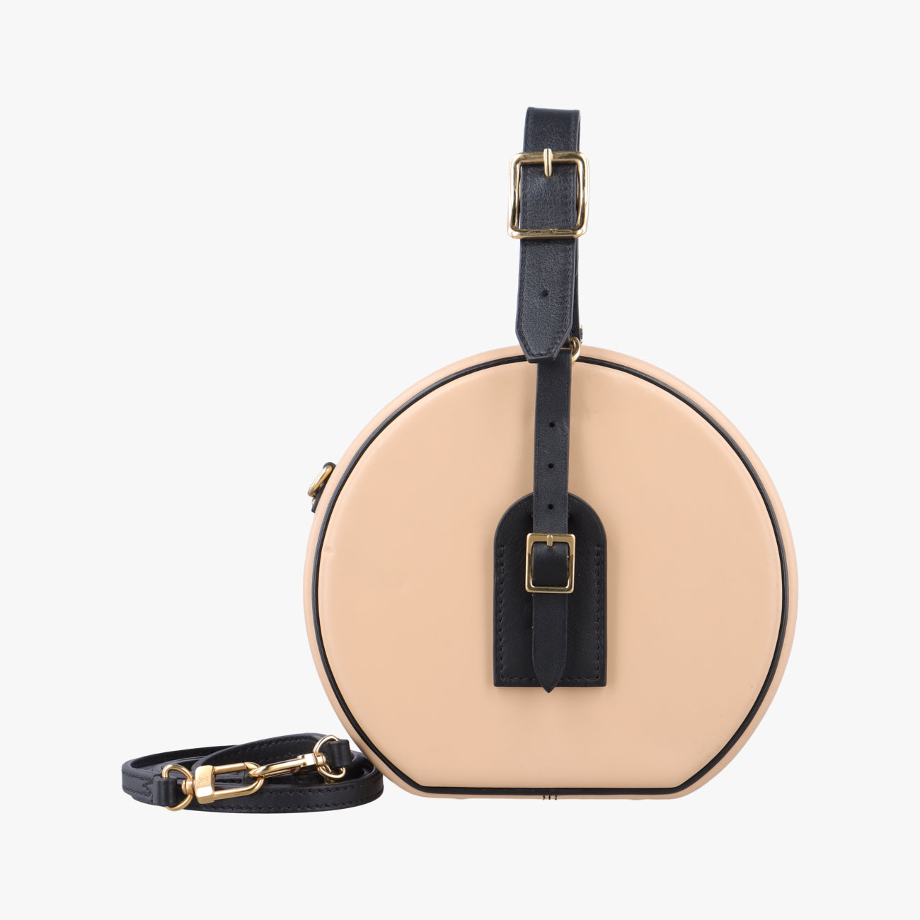 Petite Boite Chapeau BEIGE×BLACK Leather PL0318 ICチップ