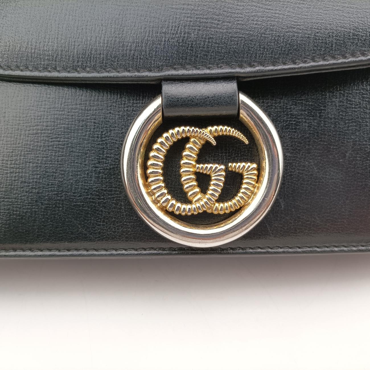 GG Ring GG Marmont Black Leather B029955416
