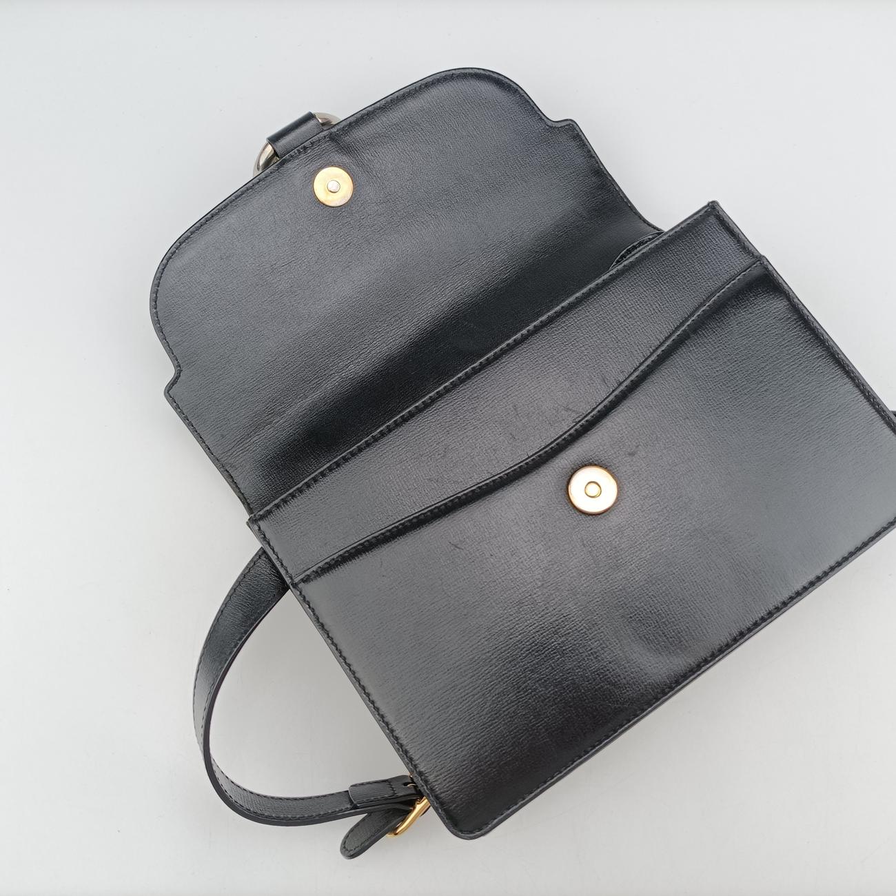GG Ring GG Marmont Black Leather B029955416