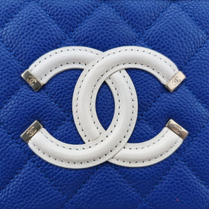 Filigree Vanity Case Blue x Red x White Caviar Leather 26940738