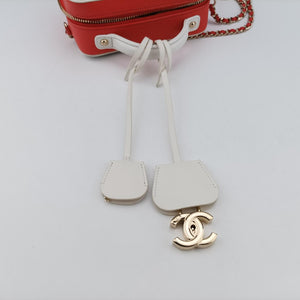 Filigree Vanity Case Blue x Red x White Caviar Leather 26940738