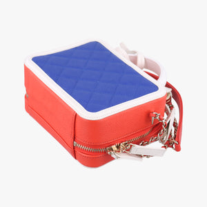 Filigree Vanity Case Blue x Red x White Caviar Leather 26940738