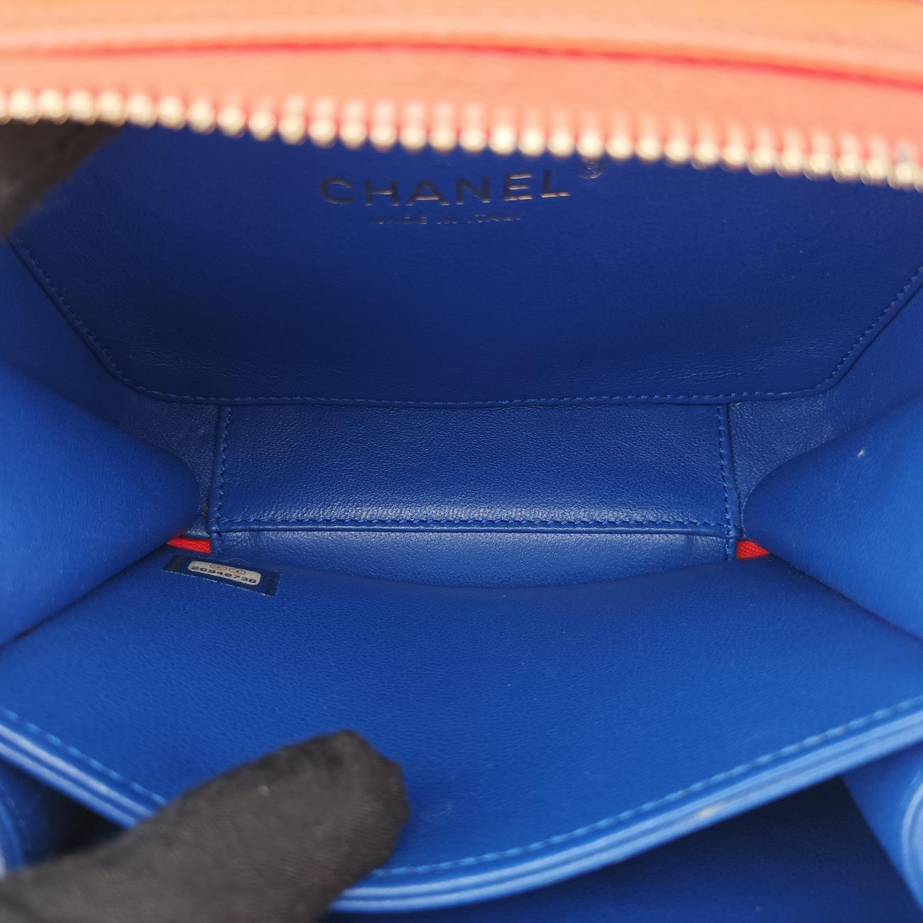 Filigree Vanity Case Blue x Red x White Caviar Leather 26940738