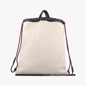 Print Drawstring White Leather B023688405