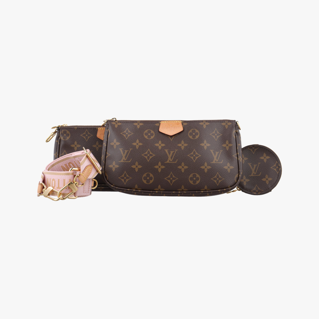Multi Pochette Accessoir Brown Monogram Canvas ICチップ