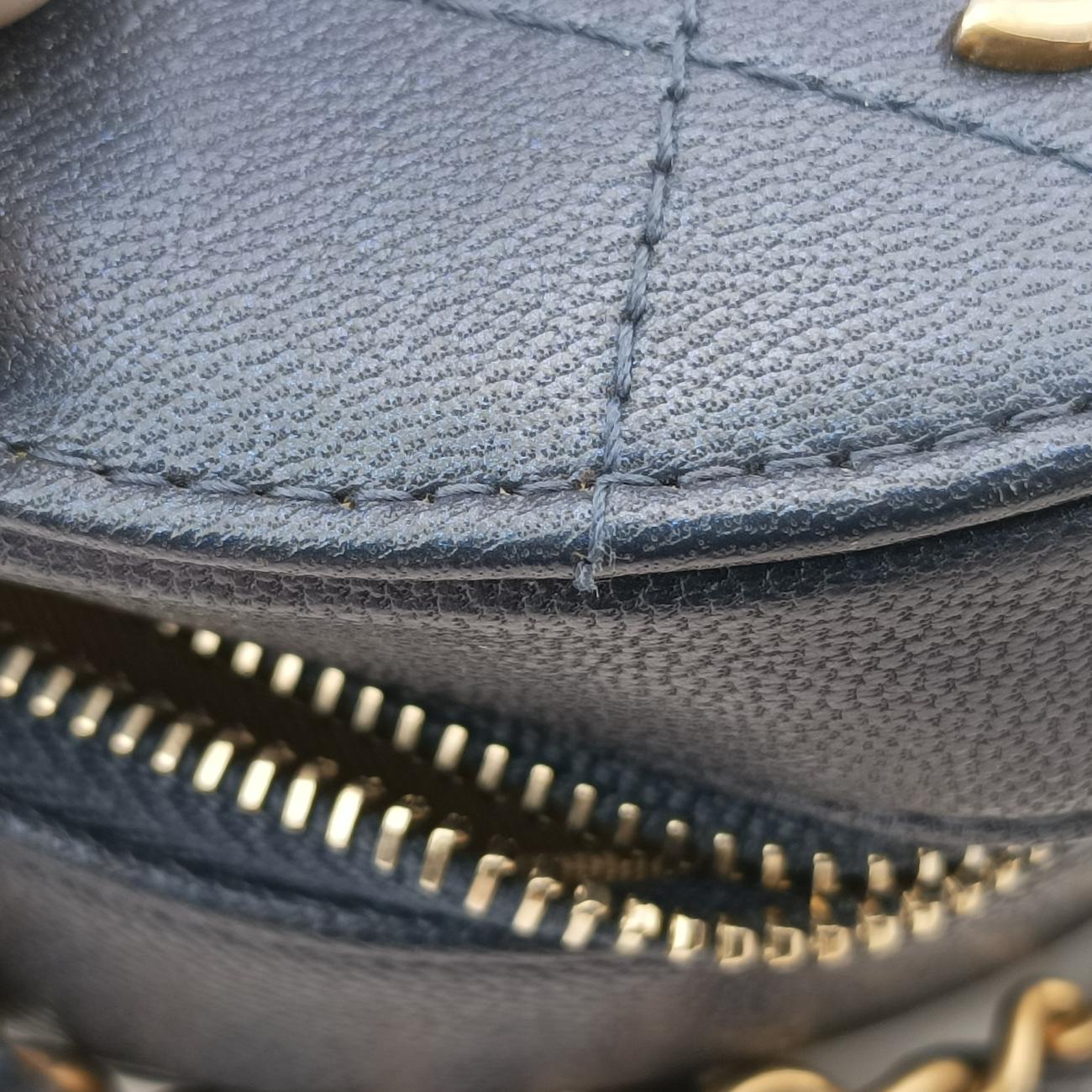 Round Pearls Navy lambskin 29212582