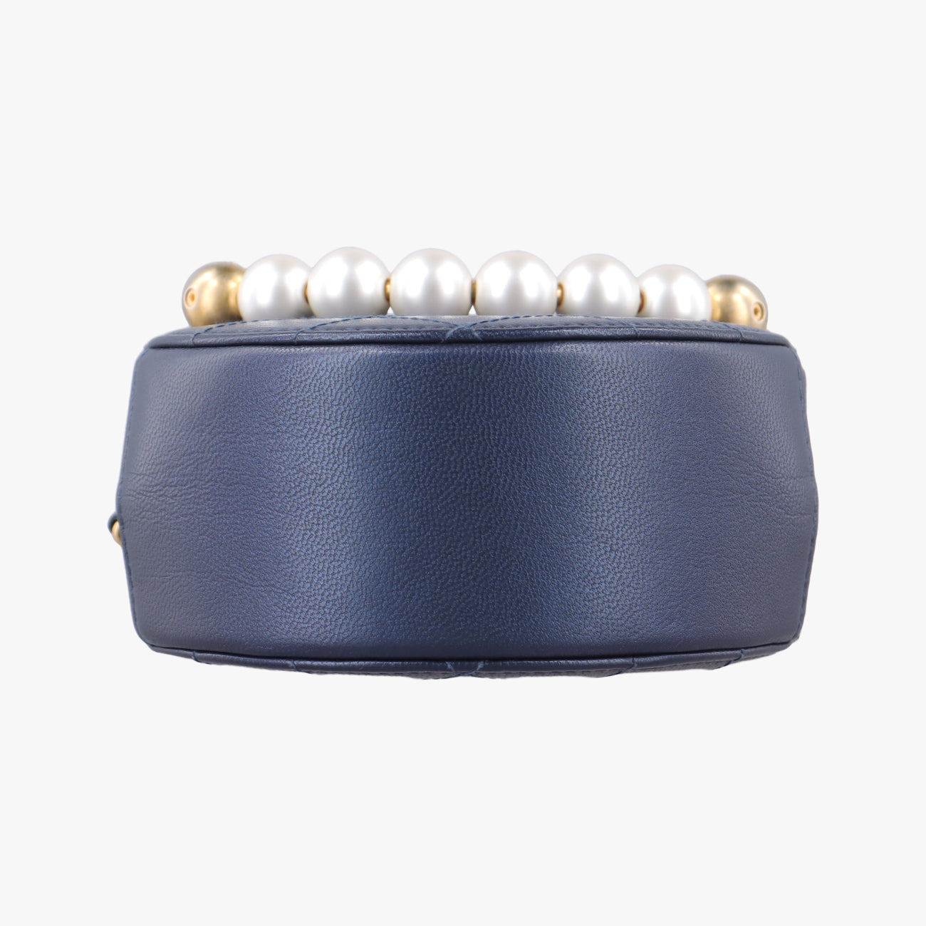 Round Pearls Navy lambskin 29212582