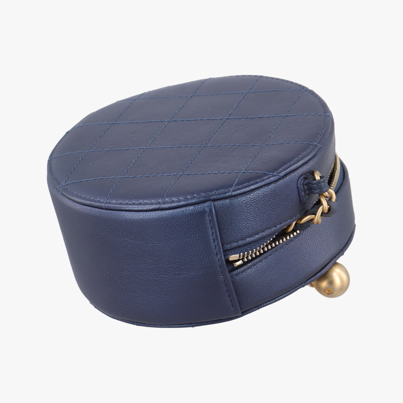 Round Pearls Navy lambskin 29212582