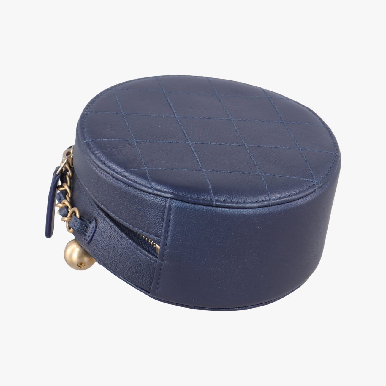 Round Pearls Navy lambskin 29212582