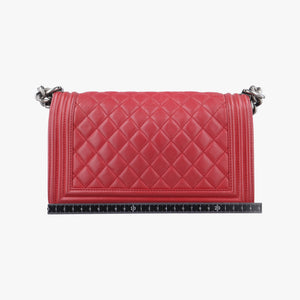 BOY CHANEL Red lambskin 17940235