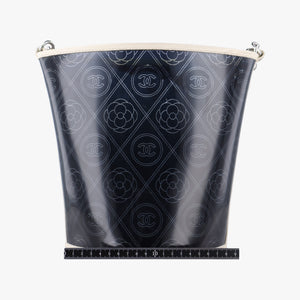 Camellia Coco Bucket Black×white PVC coated canvas 26057307