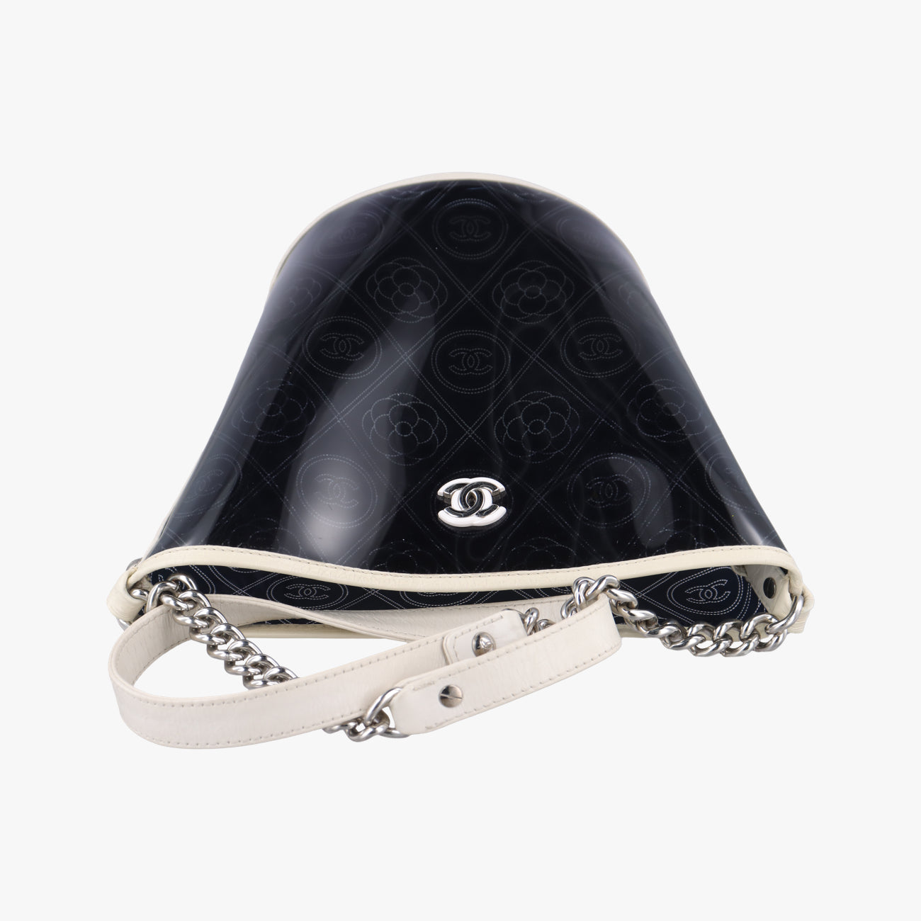 Camellia Coco Bucket Black×white PVC coated canvas 26057307